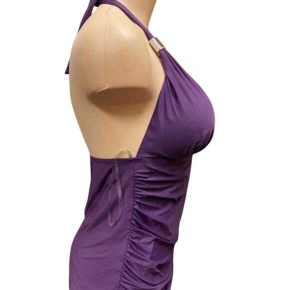 Calvin Klein Port Purple Halter Swim Tankini Top Size Small NWT - Picture 3 of 4